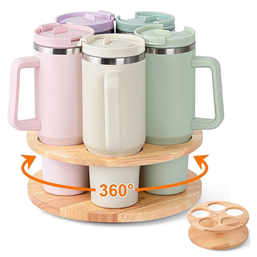 Wooden Lazy Susan for your Stanley’s. The one I’m selling is dark wood.